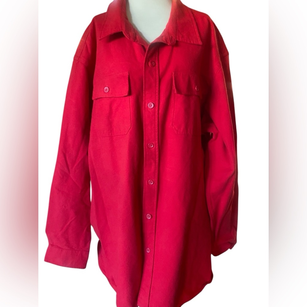 L.L. Bean Red Button Down Shirt